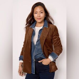 Evereve Brown Corduroy Blazer